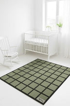 Handmade Wool Area Rug & Runner | Modern Grid Pattern Carpet for Living Room, Bedroom, Hallway & Home Décor | Multiple