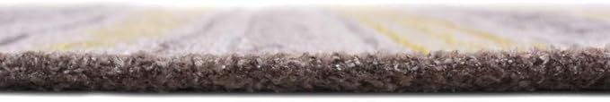 Alfa Rich 3x10 Yellow Gray White Washable Area Rugs for Living Room Hallway Kitchen Cotton Runner