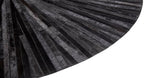Faux Cowhide Round Area Rug | Non-Slip Leather Floor Carpet for Living Room, Bedroom, and Home Décor | Modern Stylish Accent Rug(Black_6x6)
