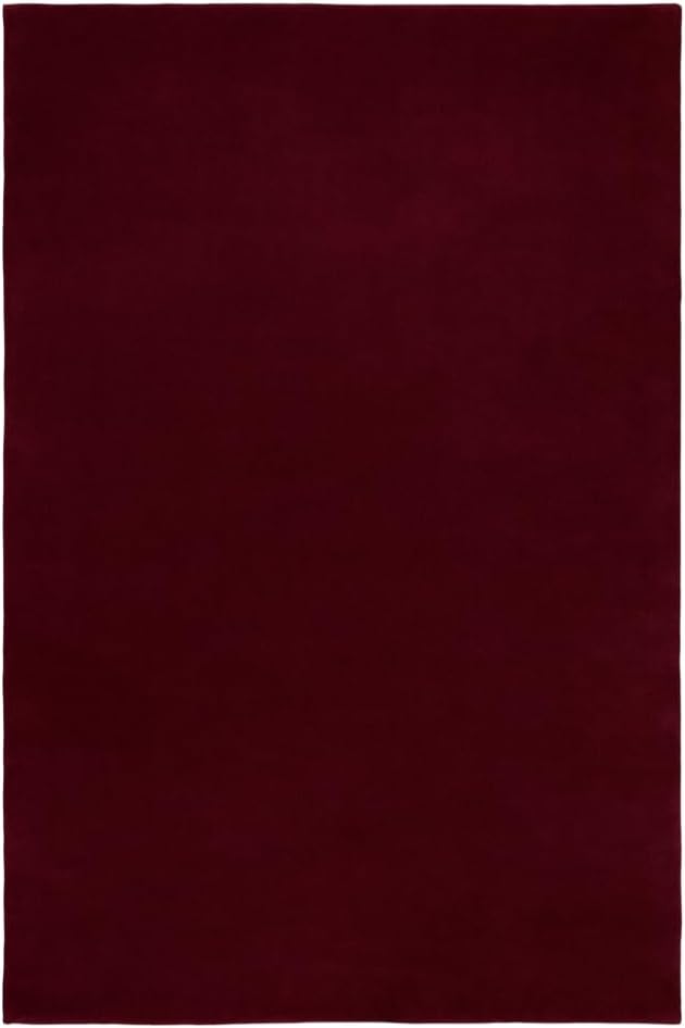 Hand-Tufted Wool Runner Area Rug – Soft Premium Wool Carpet for Living Room, Bedroom & Home Décor – 3X16 ft| Deep Wine – Durable, Non-Slip Backing, Handcrafted Rug