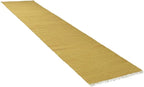 Rugsotic Carpets Hand Woven Flat Weave Kilim Wool ECO-Friendly Area Rugs - 2'6"x8', Runner Shape, Gold Color, Solid Plain Design, Low Pile Handmade Area Rugs for Living Room, Bed Room (D00111)