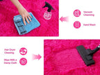Soft Shaggy for Bedrooms, Hot Pink Area Rug, Fluffy Rugs for Living Room, Cozy Fuzzy Carpet for Kids, Perfect Indoor Decor for Boys and Girls 4x6 Feet