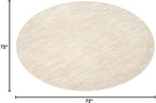 Nourison Home Nourison Essentials Ivory Beige 6' x Round Area Rug - Easy Clean, Non Shedding, Bed Room, Living Room, Dining Room, Kitchen (6' x Round)