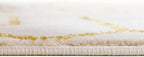 Unique Loom Marilyn Monroe Glam Collection Area Rug - Trellis (4' x 6' Oval, White Gold/ Gold)