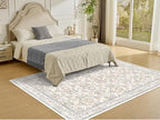 WITSHOCK Living Room Area Rugs 7x9: Soft Non-Slip Backing Washable Rugs Vintage Large Carpet for Bedroom Office Dining Room Kitchen Stain Resistant Home Decor Rug