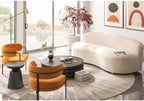Faux Cowhide Round Area Rug | Non-Slip Leather Floor Carpet for Living Room, Bedroom, and Home Décor | Modern Stylish Accent Rug(White_8x8)
