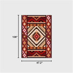 Vintage Boho Area Rugs Multicolor Ethnic Style Geometric Splicing Carpets Bedroom Living Room Kitchen Floor Mats Indoor Outdoor Non-Shedding Runner Rug Home Décor Carpet 4' X 9'