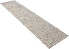 Hand Tufted Wool ECO-Friendly Area Rugs - 2'6''x11', Runner Shape, Light Brown, Solid Plain Design, High Pile Thick Handmade Area Rugs for Living Room, Bed Room (KWC111)