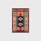 Vintage Boho Area Rugs Multicolor Ethnic Style Geometric Splicing Carpets Bedroom Living Room Kitchen Floor Mats Indoor Outdoor Non-Shedding Runner Rug Home Décor Carpet 4.5' X 6.5'