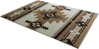 YHSF South West Native American Area Rug C318 - Easy Clean, Thick, Soft, Durable Native Tribal American Indian Inspired Rug for Bedroom/Living Room and More - Ivory, 8 Feet x 10 Feet