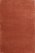 Hand-Tufted Wool Round Area Rug – Soft Premium Wool Carpet for Living Room, Bedroom & Home Décor – 12X12 ft| Brick Red – Durable, Non-Slip Backing, Handcrafted Rug