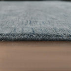 Hand Knotted Loom Wool ECO-Friendly Area Rugs - 10'x10', Octagon, Light Blue Color, Solid Plain Design, High Pile Handmade Anti Skid Area Rugs for Living Room, Bed Room (L00111)