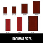 GORILLA GRIP Waterproof Traffic Guard Door Mat, 35x23, Heavy Duty Entryway Mats, Strong Rubber Back Commercial Utility Rugs for Office Hallway, Garage Floor and Home, Low Profile Carpet Runner, Red