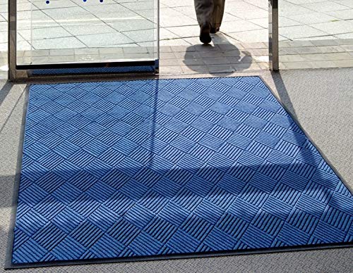 WaterHog Diamond | Commercial-Grade Entrance Mat with Rubber Border – Indoor/Outdoor, Quick Drying, Stain Resistant Door Mat (Medium Brown, 2' x 3')