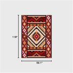 Vintage Boho Area Rugs Multicolor Ethnic Style Geometric Splicing Carpets Bedroom Living Room Kitchen Floor Mats Indoor Outdoor Non-Shedding Runner Rug Home Décor Carpet 5' X 10'