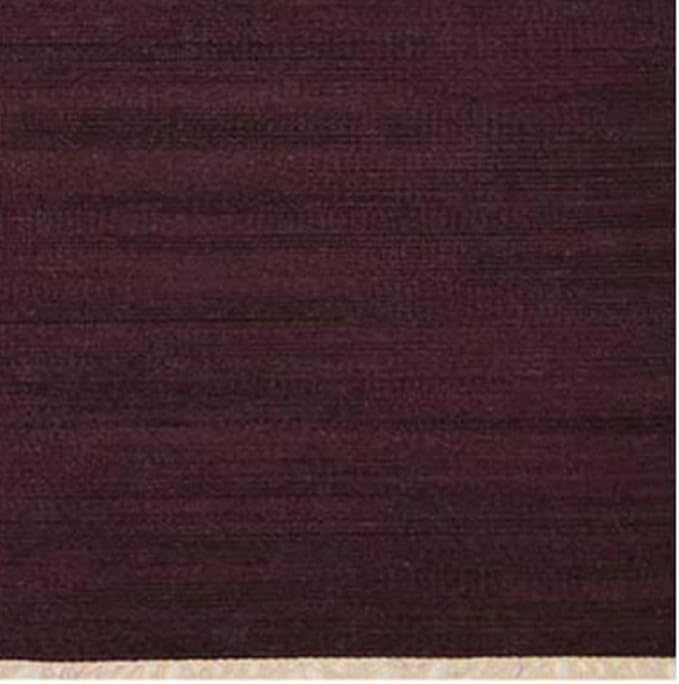 Rugsotic Carpets Hand Woven Flat Weave Kilim Wool ECO-Friendly Area Rugs - 10'x10', Square Shape, Plum Color, Solid Plain Design, Low Pile Handmade Area Rugs for Living Room, Bed Room (D00111)