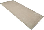 Hand Knotted Loom Wool ECO-Friendly Area Rugs - 2'6''x10', Runner, Beige Color, Solid Plain Design, High Pile Handmade Anti Skid Area Rugs for Living Room, Bed Room (L00111)