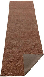 Hand Knotted Loom Wool ECO-Friendly Area Rugs - 2'6"x8', Runner, Light Brown Color, Solid Plain Design, High Pile Handmade Anti Skid Area Rugs for Living Room, Bed Room (L00111)