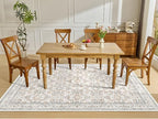WITSHOCK Living Room Area Rugs 7x9: Soft Non-Slip Backing Washable Rugs Vintage Large Carpet for Bedroom Office Dining Room Kitchen Stain Resistant Home Decor Rug