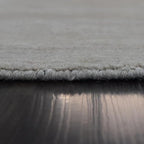 Hand Knotted Loom Wool ECO-Friendly Area Rugs - 8'x8', Octagon, Beige Color, Solid Plain Design, High Pile Thick Handmade Anti Skid Area Rugs for Living Room, Bed Room (L00111)