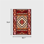 Vintage Boho Area Rugs Multicolor Ethnic Style Geometric Splicing Carpets Bedroom Living Room Kitchen Floor Mats Indoor Outdoor Non-Shedding Runner Rug Home Décor Carpet 5' X 6'