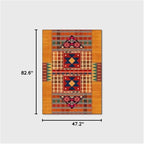 Vintage Boho Area Rugs Multicolor Ethnic Style Geometric Splicing Carpets Bedroom Living Room Kitchen Floor Mats Indoor Outdoor Non-Shedding Runner Rug Home Décor Carpet 4' X 7'
