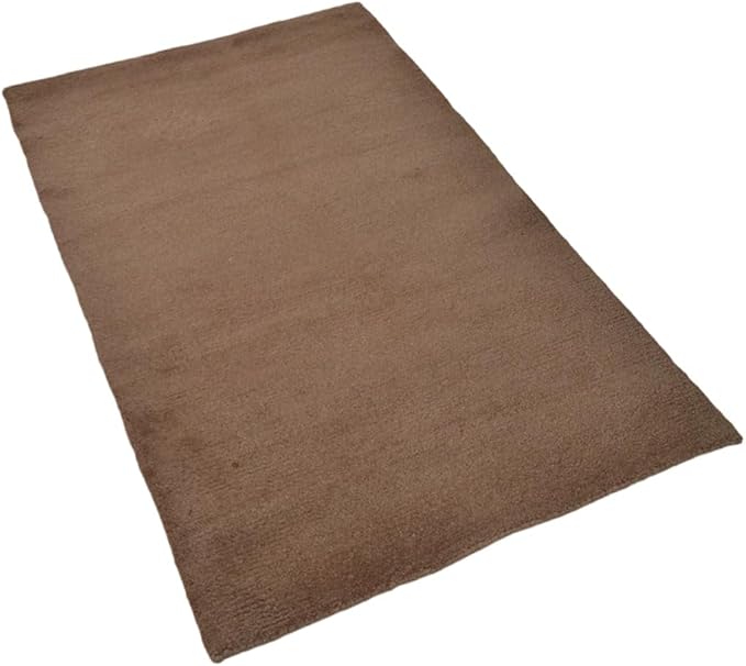 Rugsotic Carpets Hand Knotted Gabbeh Wool 9'x12' Area Rug Solid Camel L00111