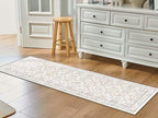 WITSHOCK 2x6 Runner Rugs for Hallways,Vintage Neutral Hallway Rugs for Entryway,Soft Distressed Boho Floral Carpet for Kitchen Bedroom (Camel/Beige,2x6)