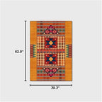 Vintage Boho Area Rugs Multicolor Ethnic Style Geometric Splicing Carpets Bedroom Living Room Kitchen Floor Mats Indoor Outdoor Non-Shedding Runner Rug Home Décor Carpet 3.2' X 5.2'