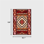 Vintage Boho Area Rugs Multicolor Ethnic Style Geometric Splicing Carpets Bedroom Living Room Kitchen Floor Mats Indoor Outdoor Non-Shedding Runner Rug Home Décor Carpet 5' X 9'