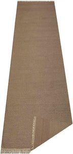 Rugsotic Carpets Hand Woven Flat Weave Kilim Wool ECO-Friendly Area Rugs - 2'6''x10', Runner Shape, Cream Color, Solid Plain Design, Low Pile Handmade Rugs for Living Room, Bed Room (D00111)