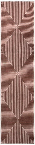 GLN Rugs Contemporary Collection - Machine Washable Area Rug, Contemporary Washable, Non Slip, Low Pile Chenille Rug, Living Room, Bedroom, Kitchen Rug (2'6" x 10' Beige Orange)