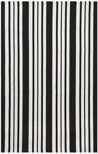 KOZYFLY Black and White Striped Doormat 2x3 Ft Small Area Rug Cotton Front Porch Rug Washable Outdoor Rug Farmhouse Layered Front Door Mat for Front Door Entryway Patio Porch