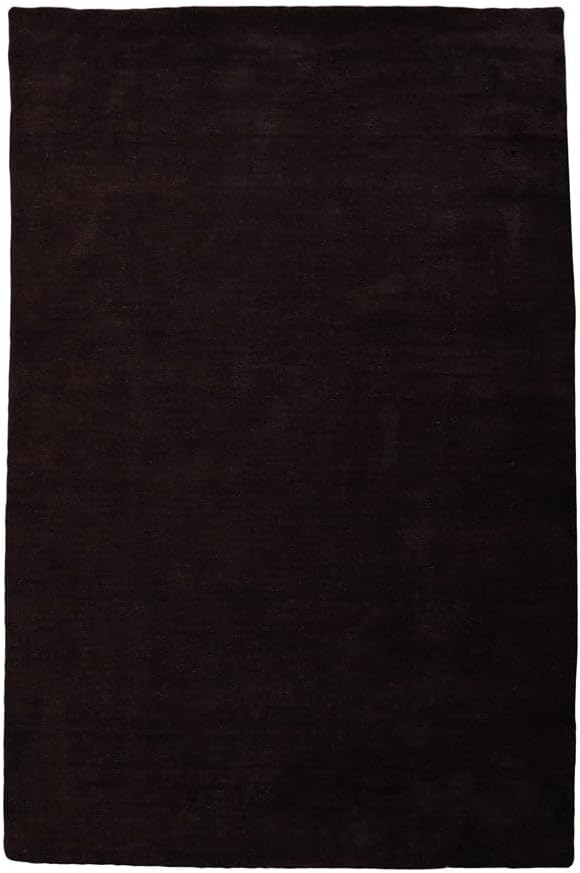 Rugsotic Carpets Hand Knotted Gabbeh Wool 5'x8' Area Rug Solid Brown L00111