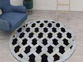 Geometric Lattice Area Rug – Modern Designer Pattern Carpet for Living Room, Bedroom & Office – Anti-Slip Soft Decorative Rug – Contemporary Floor Mat for Stylish Home Décor (Round-8x8)