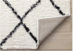 Soft Grey and White Lattice Carpet for Bedroom, 5x7 Washable Modern Rug for Living Room or a Versatile Accent to Refresh Any Room Décor