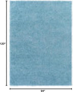 Artistic Weavers Solid Plush Blissful Shag Area Rug, 7'10" x 10', Pale Blue