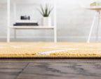 Rugs.com Lattice Frieze Collection Rug – 8' x 10' Oval Yellow Medium Rug Perfect for Living Rooms, Large Dining Rooms, Open Floorplans