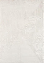 Abani Zen 2' x 3' Cream Rug – Neutral Layered Wavy Borders Pattern, Small Soft Accent Rug for Entryway & Bedroom, Durable & Easy to Clean