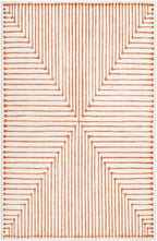 GLN Rugs Contemporary Collection - Machine Washable Area Rug, Contemporary Washable, Non Slip, Low Pile Chenille Rug, Living Room, Bedroom, Kitchen Rug (2' x 3' Orange Beige)