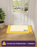 DEXI Ultra Thin Entryway Indoor Door Mat 36x56, Non Slip Rubber Backing Inside Entry Mat, Low Profile Easy Clean Dirt Trapper Doormat for Inside Entrance Patio, Beige