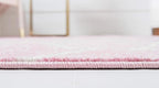 Rugs.com Lattice Frieze Collection Rug – 5' x 8' Oval Light Pink Medium Rug Perfect for Living Rooms, Large Dining Rooms, Open Floorplans