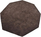 Hand Knotted Loom Wool ECO-Friendly Area Rugs - 10'x10', Octagon, Brown Color, Solid Plain Design, High Pile Handmade Anti Skid Area Rugs for Living Room, Bed Room (L00111)