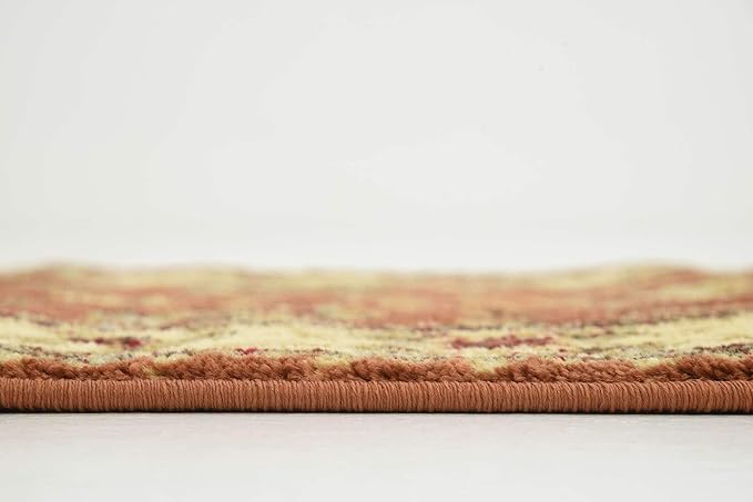 Unique Loom Voyage Collection Traditional Oriental Classic Intricate Design Area Rug (2' 2 x 6' 0 Runner, Terracotta/Ivory)