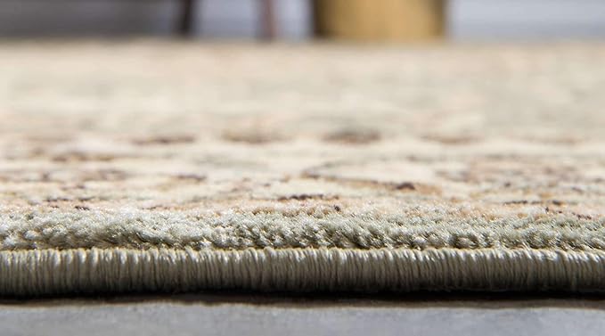 Unique Loom Versailles Collection Traditional Classic Medallion Floral Motif Area Rug (10' 0 x 13' 0 Rectangular, Green/ Ivory)