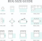 8x10 Area Rug Living Room: Washable Boho Geometric Moroccan Rug Neutral Modern Farmhouse Indoor Soft Non Slip Ultra Thin Large Printed Pattern Carpet for Bedroom Home Office (Grey, 8'x10')