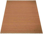 Rugsotic Carpets Hand Woven Flat Weave Kilim Wool ECO-Friendly Area Rugs - 4'x6', Rectangle Shape, Orange Color, Solid Plain Design, Low Pile Handmade Rugs for Living Room, Bed Room (D00111)