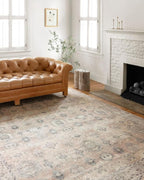 Loloi Hathaway Collection HTH-03 Java/Multi 5'-0" x 7'-6", .25" Thick Area Rug, Soft, Durable, Printed, Modern, Low Pile, Non-Shedding, Easy Clean, Living Room Rug