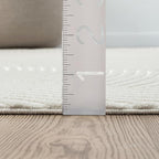 Abani Cream Area Rug 9' x 12' for Living Room, Bedroom - Zen Reiki Circles Pattern - Durable & Easy to Clean