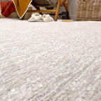 Alfa Rich 3x10 White Washable Area Rugs for Living Room Hallway Kitchen Cotton Decor Runner Rug